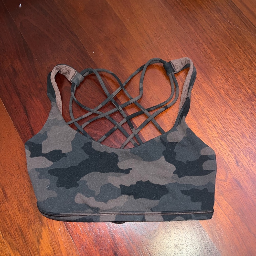 Lululemon Camo Strappy Sports Bra